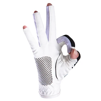 Женские Мягкие спортивные перчатки для гольфа без пальцев из микрофибры, противоскользящие износостойкие дышащие перчатки для левой и правой руки