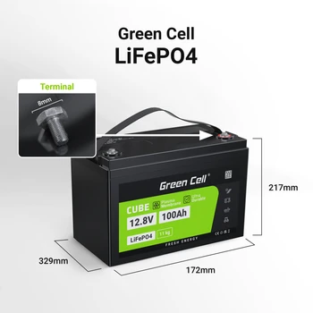 2ШТ аккумулятор LiFePO4 12,8 V 100Ah 1280Wh LFP литиевая батарея 12V с BMS для дома на колесах подвесная солнечная батарея