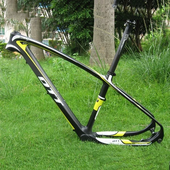 29er Карбоновая рама для горного Велосипеда MTB, набор рамок для велосипеда, Желтый/черный 135 мм, задняя ось, Бесплатная доставка