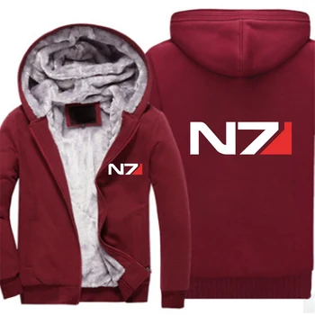 Осенне-зимняя новинка 2023, мужская хлопковая толстовка в стиле пэчворк с логотипом N7, спортивная толстовка с капюшоном, мужская повседневная и удобная теплая куртка.