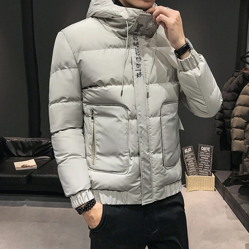 Новый хлопка-ватник одежда мужской хлеба, одежды корейской версии мода с капюшоном хлопка ватник зимнее пальто красивый молодой 0