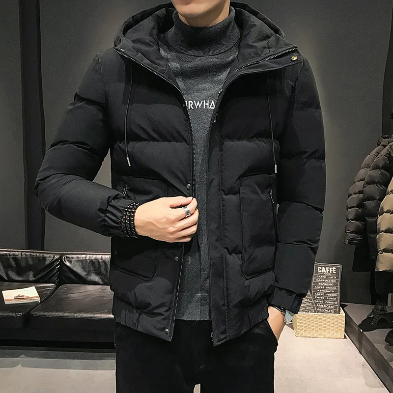 Новый хлопка-ватник одежда мужской хлеба, одежды корейской версии мода с капюшоном хлопка ватник зимнее пальто красивый молодой 2