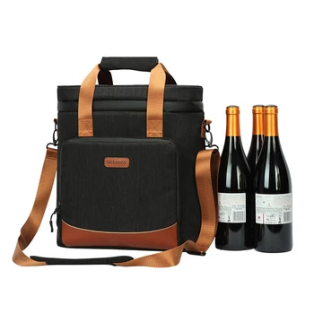 Новая Портативная сумка для красного вина Объемом 11 литров, 3 бутылки, Сохраняющая свежесть, Изоляционный рюкзак, сумка-холодильник, термосумки для вина на плечо
