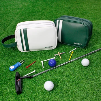 Вместительная сумка для хранения мячей для гольфа на двух отдельных молниях, Многофункциональная сумка для хранения других аксессуаров для гольфа и ценных вещей