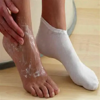 Белые увлажняющие носки Увлажняющий крем для ухода за ногами Гладкая нежная кожа Красота