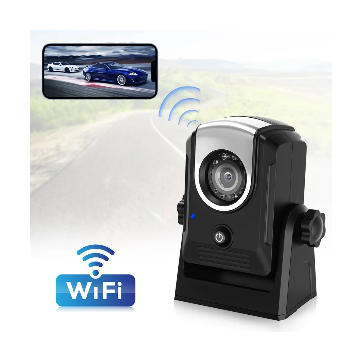 Беспроводная резервная камера заднего вида, WiFi Камера на приборной панели, работа с телефоном, парковочная камера заднего вида для прицепов, грузовиков 4