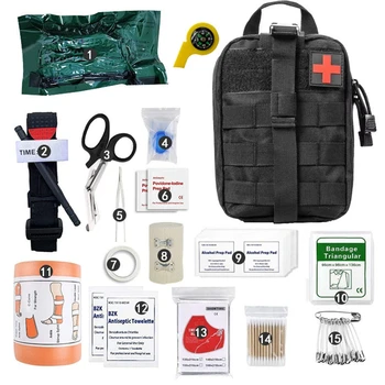 Военно-тактический набор, сумка для аптечки первой помощи, Израильский Бинт, Шина, Инструмент для выживания на охоте, Снаряжение для экстренной медицинской травмы