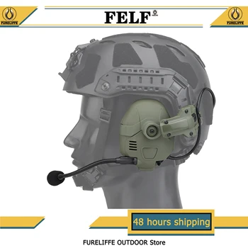 Военная тактика, Шумоподавляющая Тактическая Bluetooth-гарнитура, Головной убор, шлем, Быстросъемный, двойного назначения