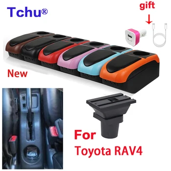 Для Toyota RAV4 Подлокотник коробка для Toyota RAV4 Коробка для хранения салона автомобиля автомобильные аксессуары с USB подстаканником