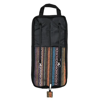 Сумка для барабанных палочек в этническом стиле с полосатым рисунком, Оксфордская сумочка из плотной ткани, водонепроницаемая сумка для барабана большой емкости, ударные части