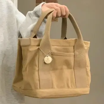 Холщовая сумка для ланча, Изолированные Термальные сумки Для пикника С Отделением, Сумка-тоут Для Женщин И Мужчин