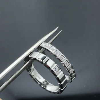 Классические французские роскошные ювелирные изделия s925, серебряное женское кольцо изысканной персонализированной формы, ледяное кольцо с одним бриллиантом, кольцо с полным бриллиантом