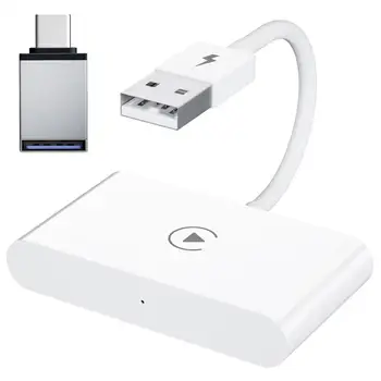Адаптер USB Type C С проводным управлением для беспроводной связи, совместимый с адаптером Carplay, Wifi конвертер 2,4 ГГц 5 ГГц (плоский тип)