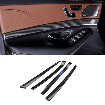 4шт Настоящие Сухие Накладки На Межкомнатные Дверные панели Из Углеродного Волокна Для Mercedes S class W222 S65 2014-2020