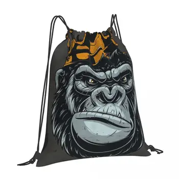 Классный рюкзак для хранения в спортзале Gorilla Sports, модные сумки на шнурках, идеально подходящие для подростков, идеальной школы, кемпинга и активного отдыха