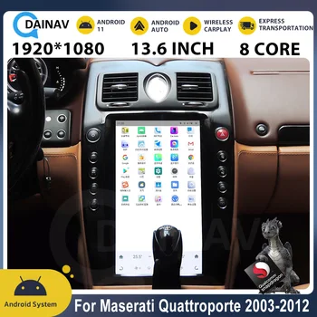 Автомобильный Радиоприемник Tesla Style Android 11 Для Maserati Quattroporte 2003-2012 Мультимедийный Плеер GPS Navi Стерео Авторадио Головное устройство