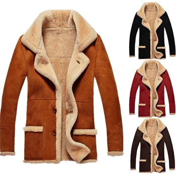 Осень/Зима 2022, Универсальное толстое пальто из искусственного меха, флисовое мужское пальто, куртка, мужская куртка