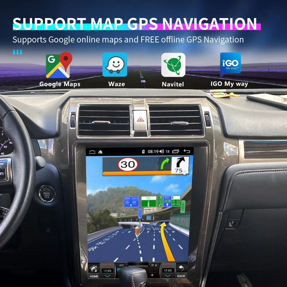 Android Автомобильный Радиоприемник Tesla Style Вертикальный Для Lexus GX GX400 GX460 15 Дюймов DVD Мультимедиа Стерео GPS Carplay Навигация Головное Устройство 5