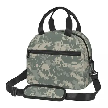 Армейская камуфляжная изолированная сумка для ланча для женщин, военный камуфляжный кулер, термос для ланча, Пляжный Кемпинг, Путешествия