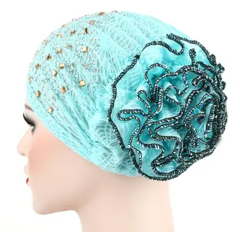 2022 Женская цветочная мусульманская Шапочка от Выпадения волос, Тюрбан, Шляпа, Эластичная Модная Химиотерапия, Горячее сверление, Хлопковая повязка на голову, Однотонная шляпа