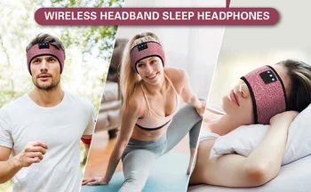 Новые Беспроводные Музыкальные наушники Bluetooth, Спортивная Маска для сна, Гарнитура для наушников, Мягкая Эластичная Удобная портативная повязка на голову для Фитнеса