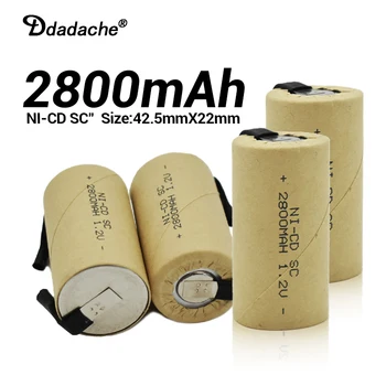 Качественный аккумулятор SC 2800mah 1.2v NI-CD аккумуляторные батареи для makita bosch B & D Hitachi metabo dewalt для электрической отвертки