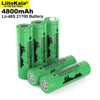 2023 LiitoKala Lii-48S 3,7 В 21700 4800 мАч литий-ионная Аккумуляторная Батарея 9.6A мощность 2C Скорость разряда тройных литиевых батарей