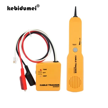 kebidumei Ручной Трекер Телефонных кабелей Детектор Телефонных проводов Набор инструментов для тестирования линейного шнура RJ11 Приемник для отслеживания тона