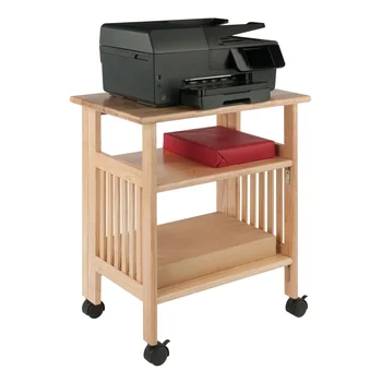 Складная подставка для принтера и носителей Wood Mission, натуральная отделка, Приставной столик, мебель для маленькой гостиной 