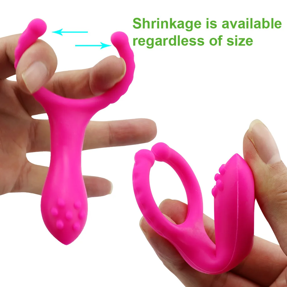 Вибраторы фаллоимитатор G пятно стимуляции киска анальная мастурбация вибрации зажим для пениса бондаж взрослые секс-игрушки для женщин мужчин пара 3