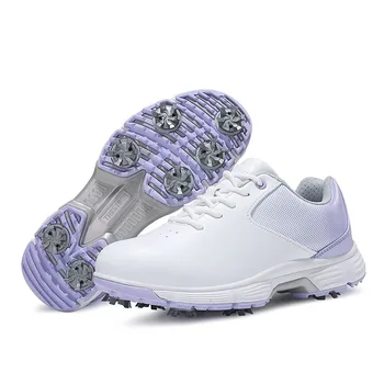 Новые женские кроссовки для гольфа с профессиональными шипами, Кроссовки для гольфа для женщин, Легкая Прогулочная обувь, Нескользящие прогулочные кроссовки