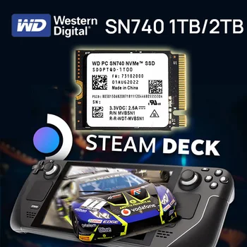 Western Digital 2230 WD SN740 2 ТБ 1 ТБ NVMe PCIe 4,0 M.2 SSD для Steam Deck GPD Rog Ally Surface Ноутбук Планшетный Мини ПК Компьютер