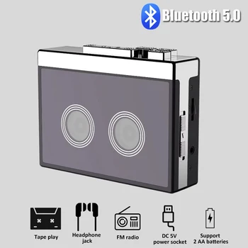 Мини Ретро FM-радио Портативный Кассетный плеер Bluetooth 5,0 Карманный Классический Магнитофон Уличный музыкальный плеер с разъемом для наушников