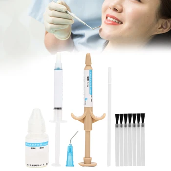 1 набор для ортодонтического лечения зубов, склеивание клеем, самоотверждающаяся композитная смола, набор инструментов для ортодонтического лечения