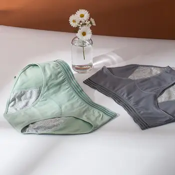 Модные Бесшовные Герметичные Трусы с вырезом размера Плюс для сна во время менструации, Женские трусики, Женские трусы