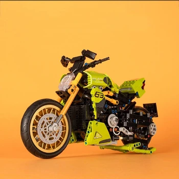 Техническая модель мотоцикла Lamborghini Big Devil, сборка строительных блоков, игрушка в подарок для мальчиков и детей 1017 шт.