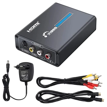 Конвертер видео HDMI в AV S-Video CVBS Адаптер HDMI в SVIDEO + S VIDEO Switcher HD 3RCA Переключатель PAL/NTSC для телевизора ПК Blue-Ray DVD