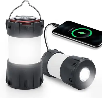 Светодиодная лампа для кемпинга, фонарь для кемпинга с 8 режимами освещения, портативная лампа для кемпинга с USB-зарядкой, 400-500 люмен для пеших прогулок, кемпинга