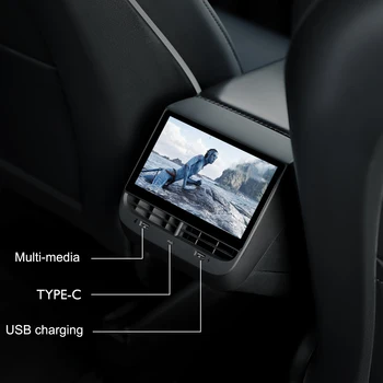 Для Tesla Модель 3 Модель Y Задняя Панель Дисплея 7,0 дюймовый Экран Android 12,0 Управление кондиционером IPS Мультимедийный Плеер