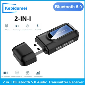 2 В 1 ЖК Беспроводной Bluetooth Адаптер Приемник Передатчик Adaptador USB Аудио AUX Для Автомобильного Радио ПК ТВ HD HiFi Рецепторный Адаптер