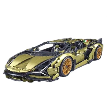 В наличии автомобильное шампанское Lamborghini Sian FKP 37, набор кирпичей, совместимый с 42115 строительными блоками, игрушки для детских подарков