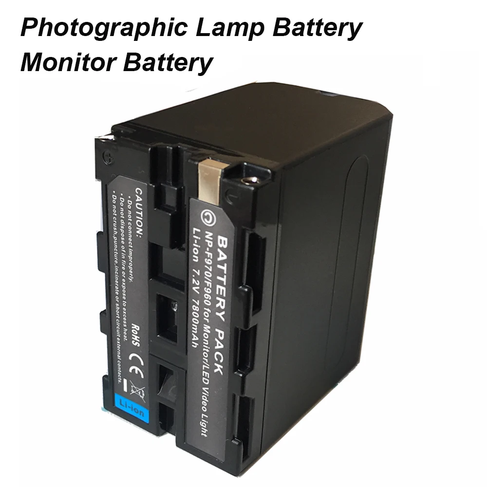 1шт NP-F970 NPF-960 Фотографическая Лампа Аккумулятор 7800 мАч Для NP F970 F960 Светодиодный Видеомонитор Batteria Батареи для Фотосъемки 0