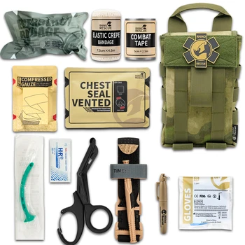 Спасательный Тактический Травматологический набор Rhino, Аптечка первой помощи, Военный набор Molle, сумка для боевых действий, Аварийный чехол Ifak, Снаряжение для кемпинга на открытом воздухе