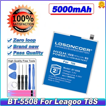 Аккумуляторы для мобильных телефонов LOSONCOER 5000 мАч BT-5508 Для Leagoo T8S Высокой емкости ~ В наличии