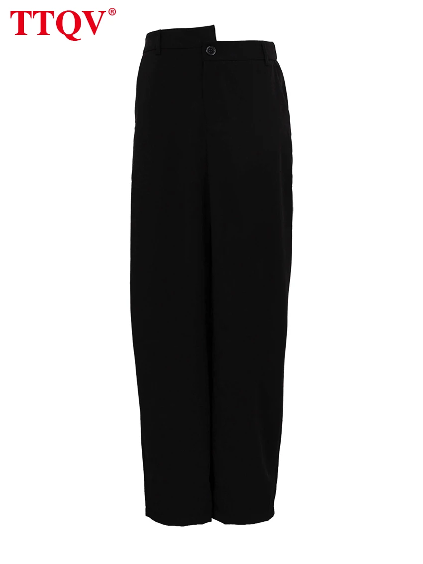 TTQV Модные Черные Узкие Юбки для женщин 2023, Повседневные юбки с прямым разрезом до пола, Элегантная однотонная женская юбка с высокой талией 3