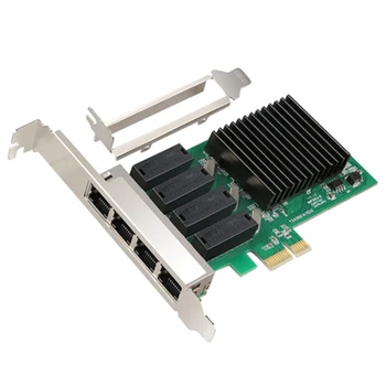 B0KA 4-Портовый Слот PCI-E X1 с интерфейсом RJ45, скорость работы карты Gigabit Ethernet с чипом RTL8111H, карта-адаптер 10/100/1000 Мбит/с